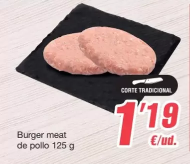 Oferta de Burger Meat De Pollo por 1,19€ en SPAR Fragadis