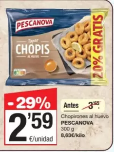 Oferta de Pescanova - Chopirones Al Huevo por 2,59€ en SPAR Fragadis