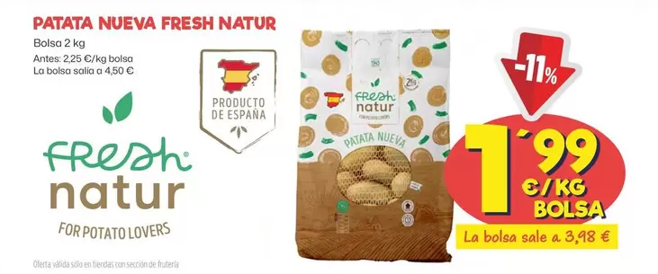 Oferta de Fresh - Patata Nueva por 1,99€ en Ahorramas