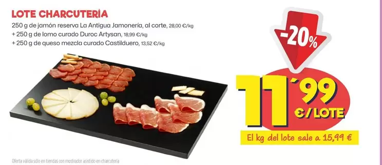 Oferta de Duroc - Lote Charcutería por 11,99€ en Ahorramas