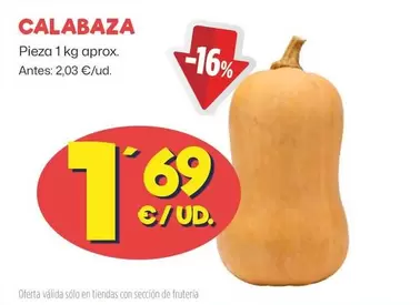 Oferta de Calabaza por 1,69€ en Ahorramas