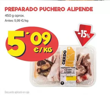 Oferta de Alipende - Preparado Puchero por 5,09€ en Ahorramas