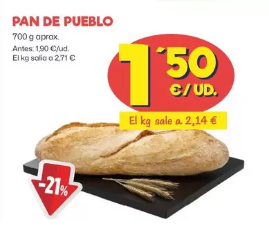 Oferta de Pan De Pueblo por 1,5€ en Ahorramas