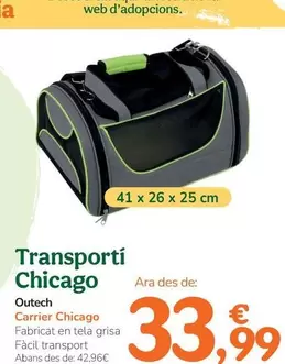 Oferta de Outech - Transportin Chicago por 33,99€ en Tiendanimal