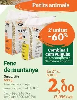 Oferta de Small Life - Heno De Montana por 4,99€ en Tiendanimal