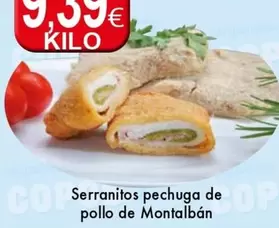 Oferta de Serranitos Pechuga De Pollo De Montalban por 9,39€ en Congelados Copos