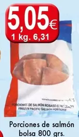 Oferta de Porciones De Salmón por 5,05€ en Congelados Copos