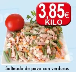 Oferta de Salteado De Pavo Con Verduras por 3,85€ en Congelados Copos