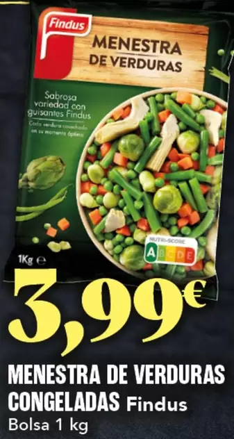 Oferta de Findus - Menestra De Verduras Congeladas por 3,99€ en Gadis