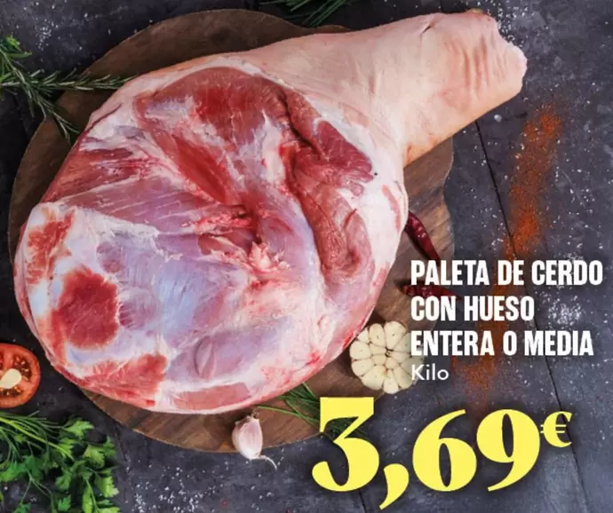 Oferta de Paleta De Cerdo Con Hueso Entera O Media por 3,69€ en Gadis