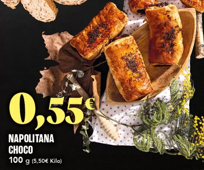 Oferta de Napolitana Choco por 0,55€ en Gadis