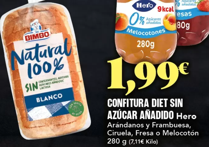 Oferta de Bimbo - Confitura Diet Sin Azucar Anadido por 1,99€ en Gadis