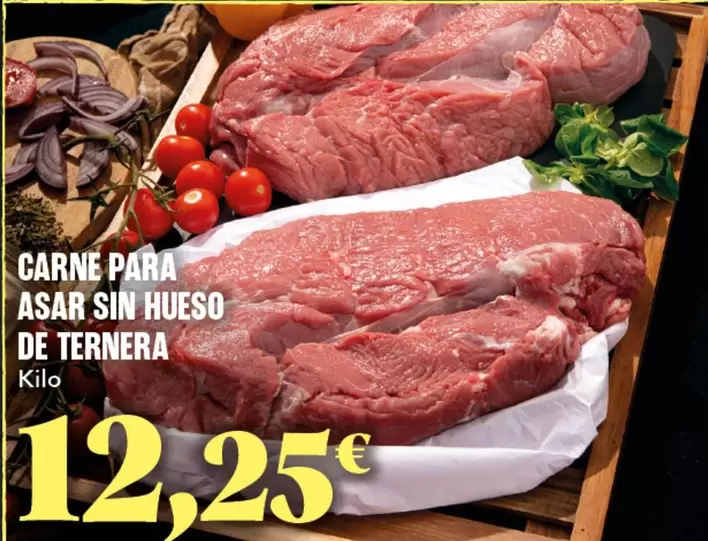 Oferta de Carne Para Asar Sin Hueso De Ternera por 12,25€ en Gadis