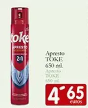 Oferta de Toke - Apresto  por 4,65€ en Supermercados Bip Bip