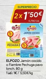 Oferta de Elpozo - Jamón Cocido O Fiambre Pechuga Pavo Lonch. por 12,5€ en minymas