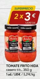 Oferta de Hida - Tomate Frito por 1,85€ en minymas