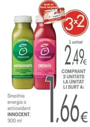 Oferta de Innocent - Smothie Energia O Antioxidant por 2,49€ en Valvi Supermercats