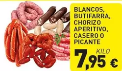 Oferta de Blancos, Butifarra, Chorizo Aperitivo, Casero O Picante por 7,95€ en Hiperber