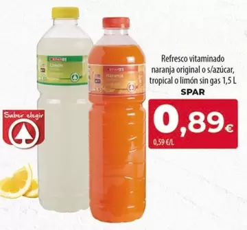 Oferta de Spar - Refresco Vitaminado Naranja Original por 0,89€ en SPAR Lanzarote