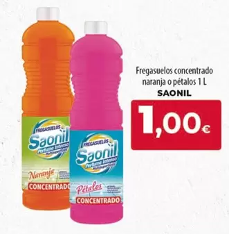 Oferta de Saonil - Fregasuelos Concentrado Naranja O Pétalos por 1€ en SPAR Lanzarote