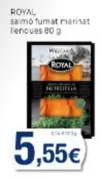 Oferta de Royal - Salmo Fumat Marinat Llenques por 5,55€ en Supermercats Jespac