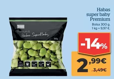 Oferta de Premium - Habas Super Baby por 2,99€ en La Sirena