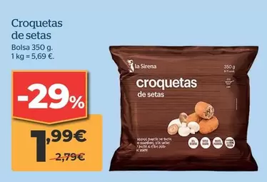 Oferta de La Sirena - Croquetas de setas por 1,99€ en La Sirena