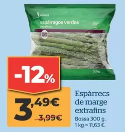 Oferta de La Sirena - Espàrrecs De Marge Extrafins por 3,49€ en La Sirena