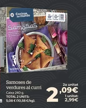 Oferta de La Sirena - Samoses De Verdures Al Curri por 2,99€ en La Sirena