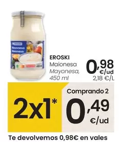 Oferta de Eroski - Mayonesa por 0,98€ en Eroski