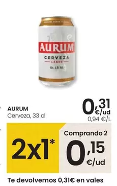 Oferta de Aurum - Cerveza por 0,31€ en Eroski