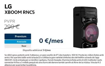 Oferta de LG - Xboom RNC5 en Movistar