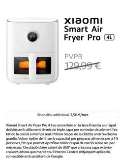 Oferta de Xiaomi - Smart Air Fryer Pro por 129,99€ en Movistar