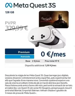 Oferta de Meta Quest 3S por 329,99€ en Movistar