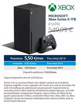 Oferta de Xbox -  Series X 1tb por 549,99€ en Movistar