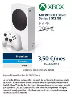 Oferta de Xbox - Microsoft Series S 512 Gb por 299€ en Movistar