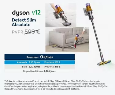 Oferta de Dyson - V12 Detect Slim Absolute por 313€ en Movistar