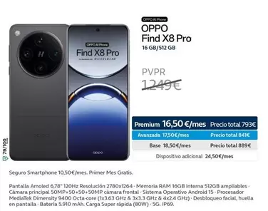 Oferta de OPPO - Find X8 Pro en Movistar