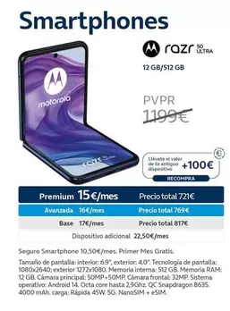 Oferta de Motorola - Razr 50 Ultra  por 817€ en Movistar