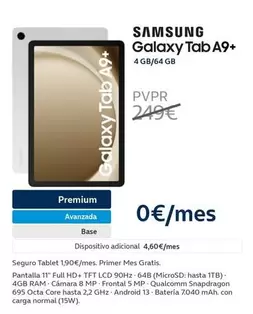 Oferta de Samsung - Galaxy Tab A9+ por 249€ en Movistar