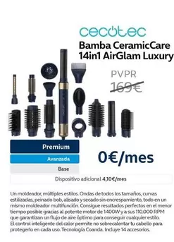 Oferta de Cecotec - Bamba CeramicCare 14in1 AirGlam Luxury en Movistar