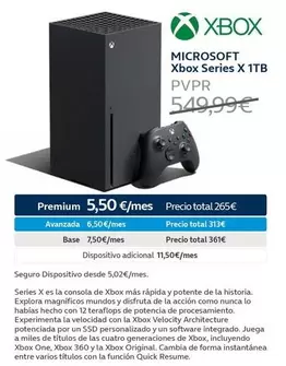 Oferta de Xbox -  Series X 1tb por 549,99€ en Movistar