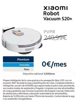 Oferta de Xiaomi - Robot Vacuum S20+ por 249,99€ en Movistar