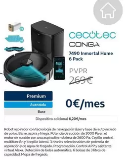 Oferta de Cecotec - Conga 7490 Inmortal Home 6 Pack  en Movistar