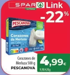 Oferta de Pescanova - Corazones De Merluza por 4,99€ en Spar La Palma