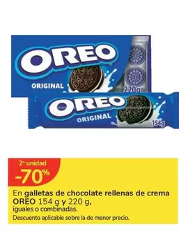 Oferta de Oreo - Galletas De Chocolate Rellenas De Crema en Carrefour Express