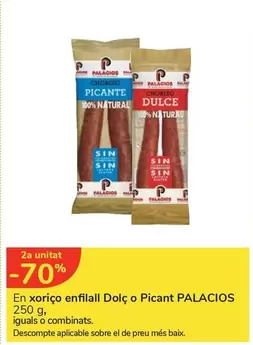 Oferta de Palacios - Xorico Enfilall Dolc O Picant en Carrefour Express