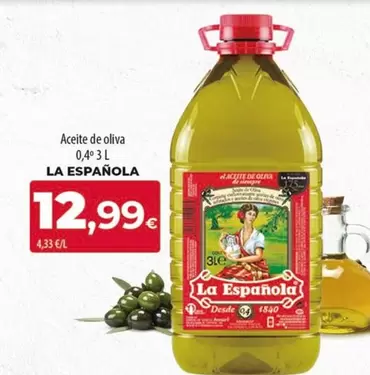 Oferta de La Española - Aceite De Oliva por 12,99€ en Spar Tenerife