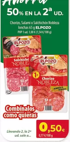 Oferta de Elpozo - Chorizo por 0,5€ en Spar Tenerife