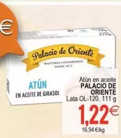 Oferta de Palacio de Oriente - Atun En Aceite por 1,22€ en Plenus Supermercados